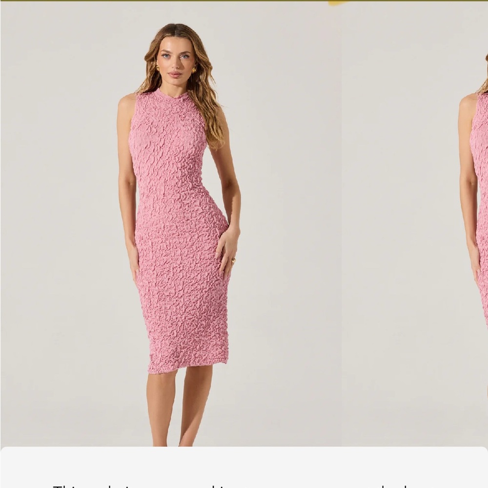 Acler Pink Textured Women's Dress